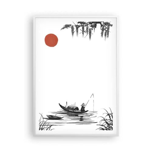 Poster in cornice bianca - Pomeriggio asiatico - 70x100 cm
