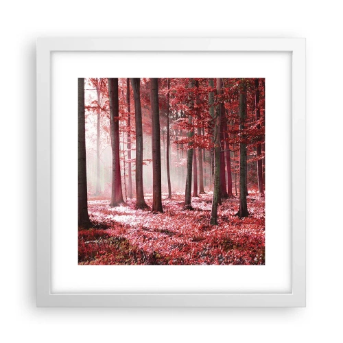 Poster in cornice bianca - Anche rosso è bello - 30x30 cm