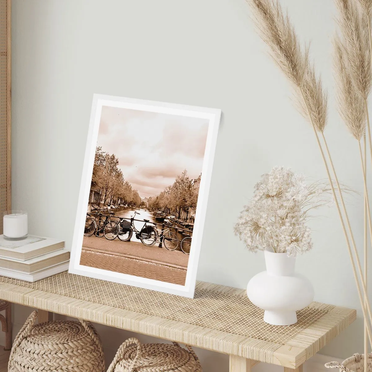 Poster in cornice bianca - Atmosfera olandese - 30x40 cm