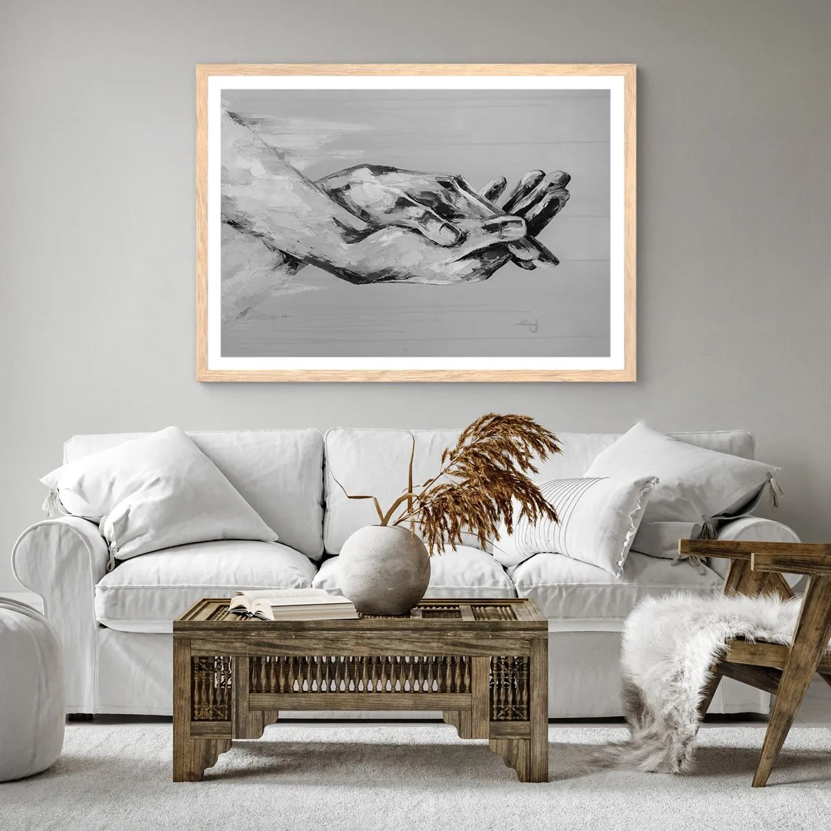 Poster in cornice rovere chiaro - Inizio... - 100x70 cm