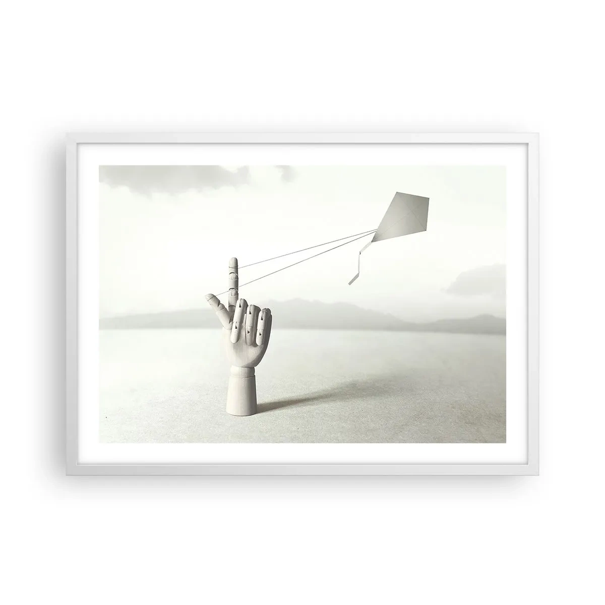 Poster in cornice bianca - Prova di forza - 70x50 cm