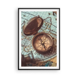 Poster in cornice nera - Per il cercatore di avventure - 61x91 cm