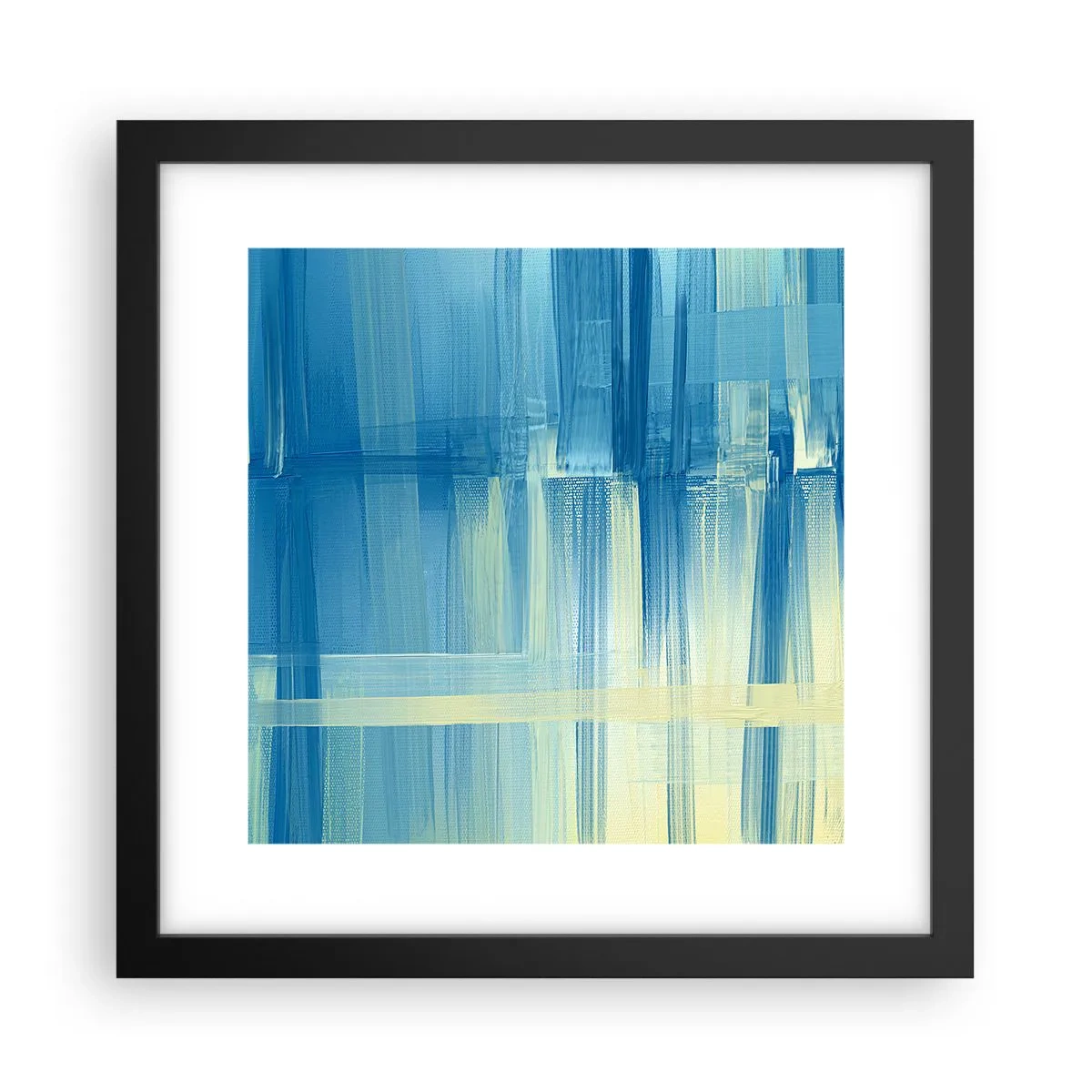 Poster in cornice nera - Composizione in turchese - 30x30 cm