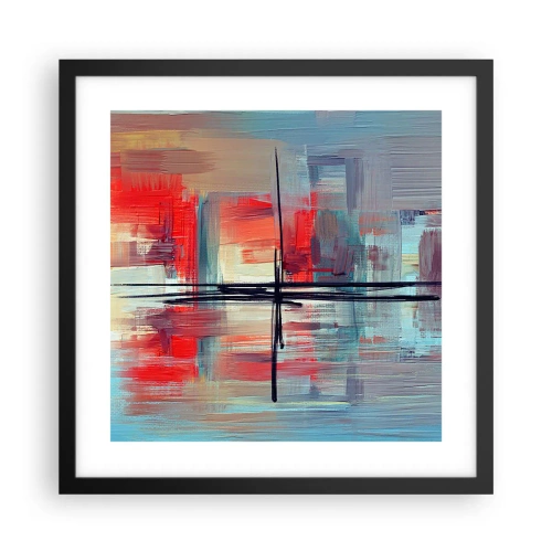 Poster in cornice nera - Paesaggio in una dimensione sconosciuta - 40x40 cm