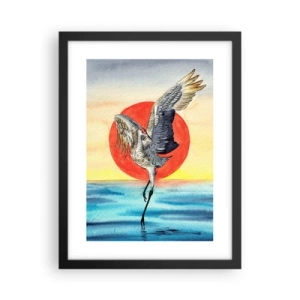 Poster in cornice nera - È ora di tornare - 30x40 cm