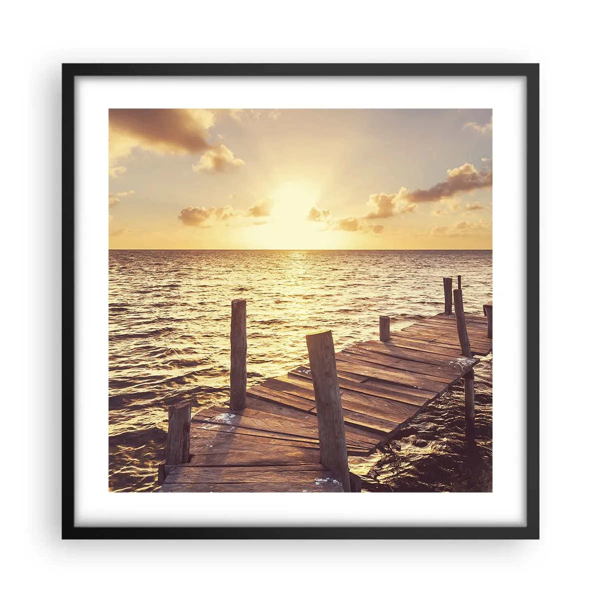 Poster in cornice nera - Il paese dorato della mitezza - 50x50 cm