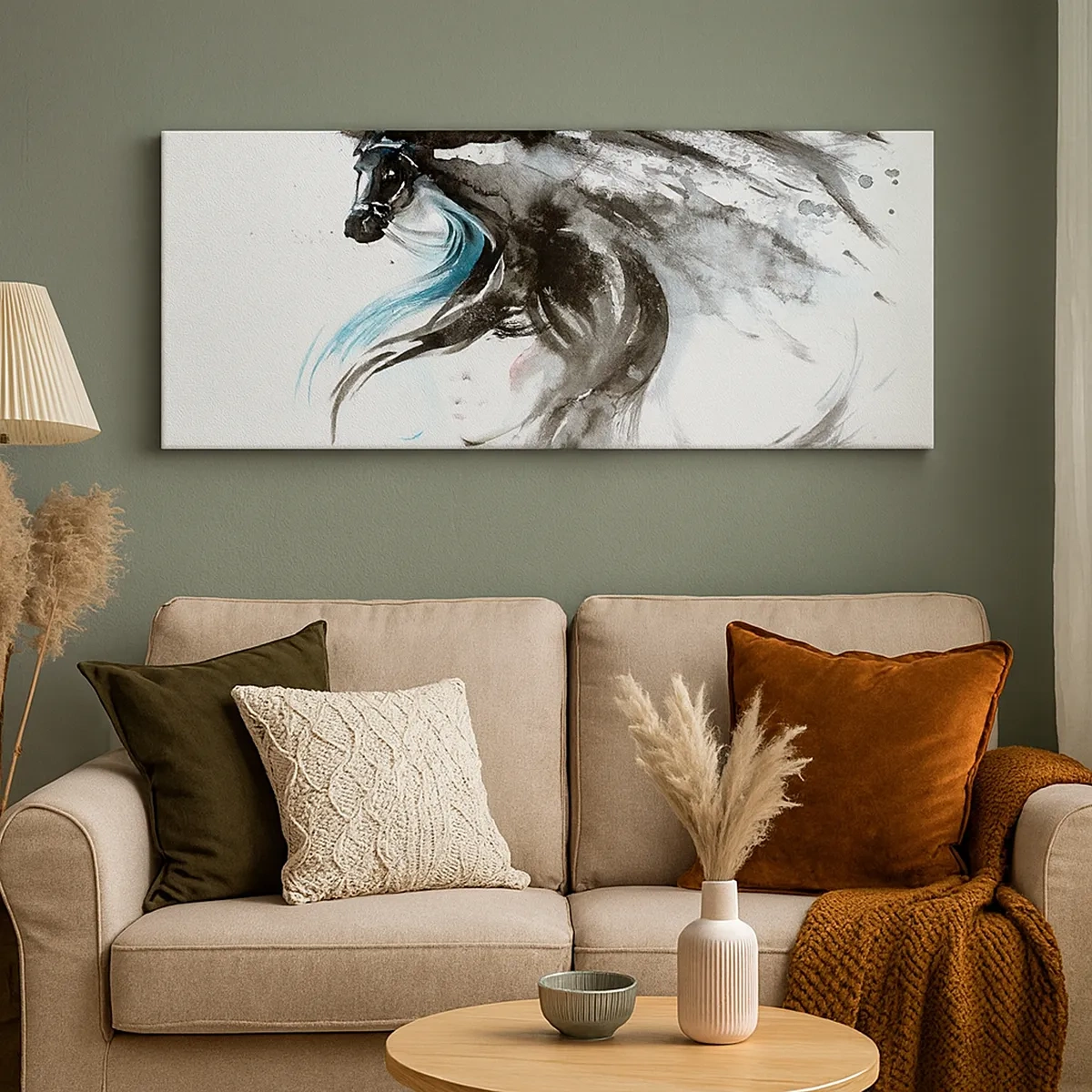 Quadro su tela - Stampe su Tela - Il galoppo del Principe Nero - 30x30 cm