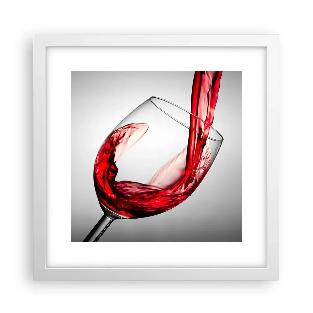 Poster in cornice bianca - Colore - movimento - suono - 30x30 cm