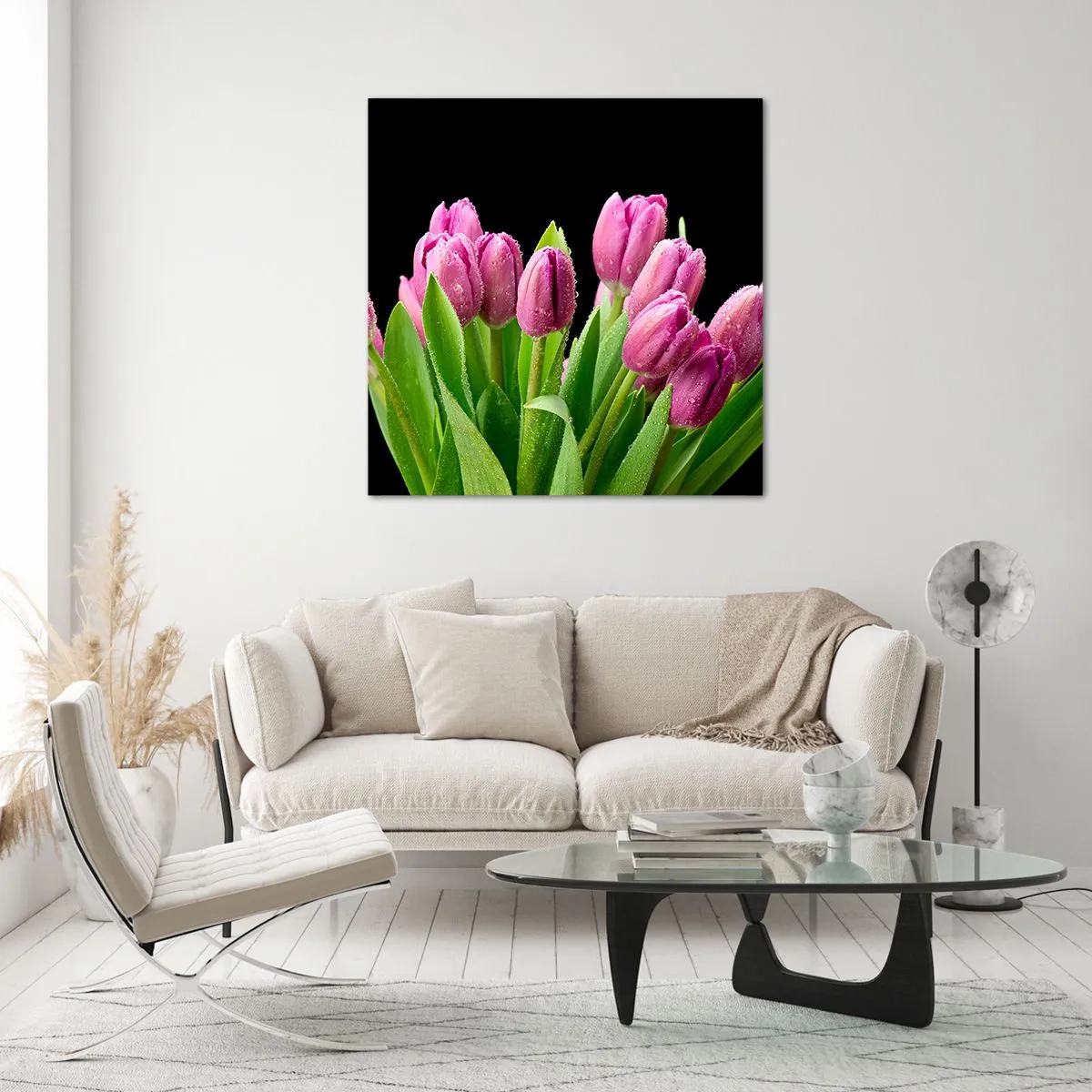 Quadro su vetro - Gioia lilla della primavera - 30x30 cm