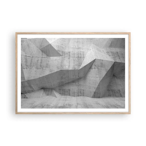 Poster in cornice rovere chiaro - Una vera sfida - 100x70 cm