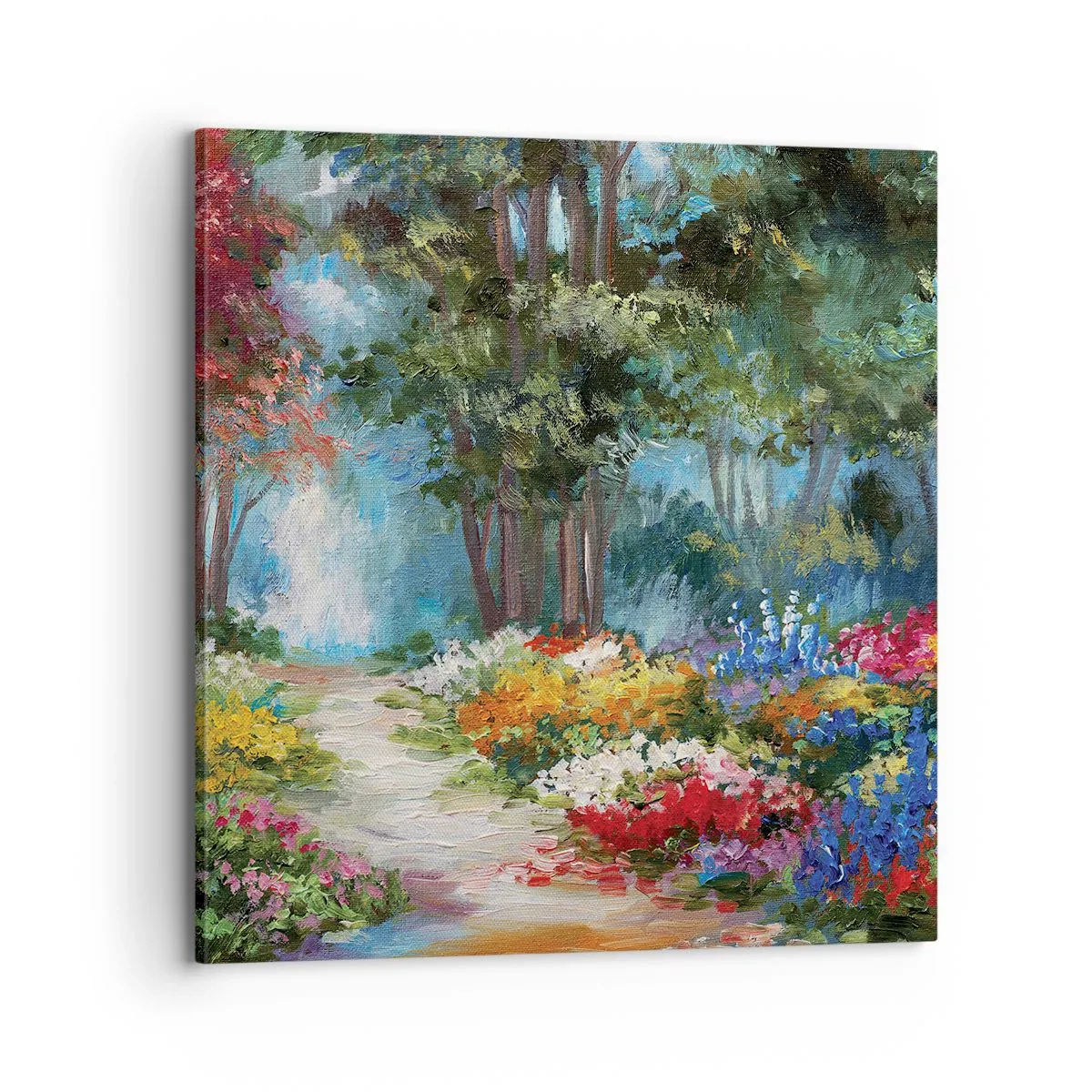 Quadro su tela - Stampe su Tela - Il giardino del bosco d'aprile - 70x70 cm