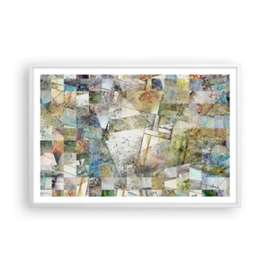Poster in cornice bianca - Rimpasto geometrico - 91x61 cm