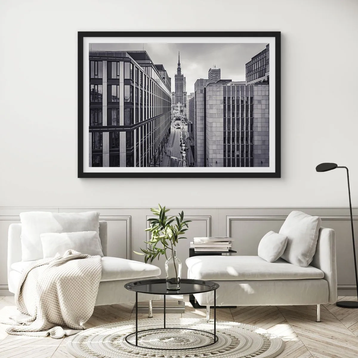 Poster in cornice nera - La valle di Varsavia - 40x30 cm