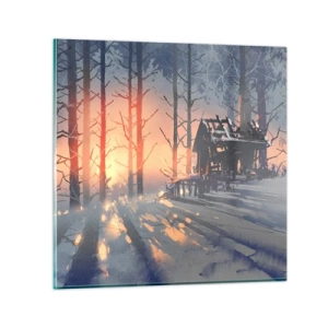 Quadro su vetro - Qui solamente il sole osserva - 30x30 cm