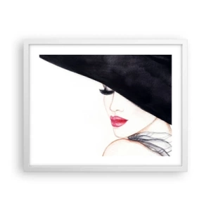 Poster in cornice bianca - Eleganza e sensualità - 50x40 cm