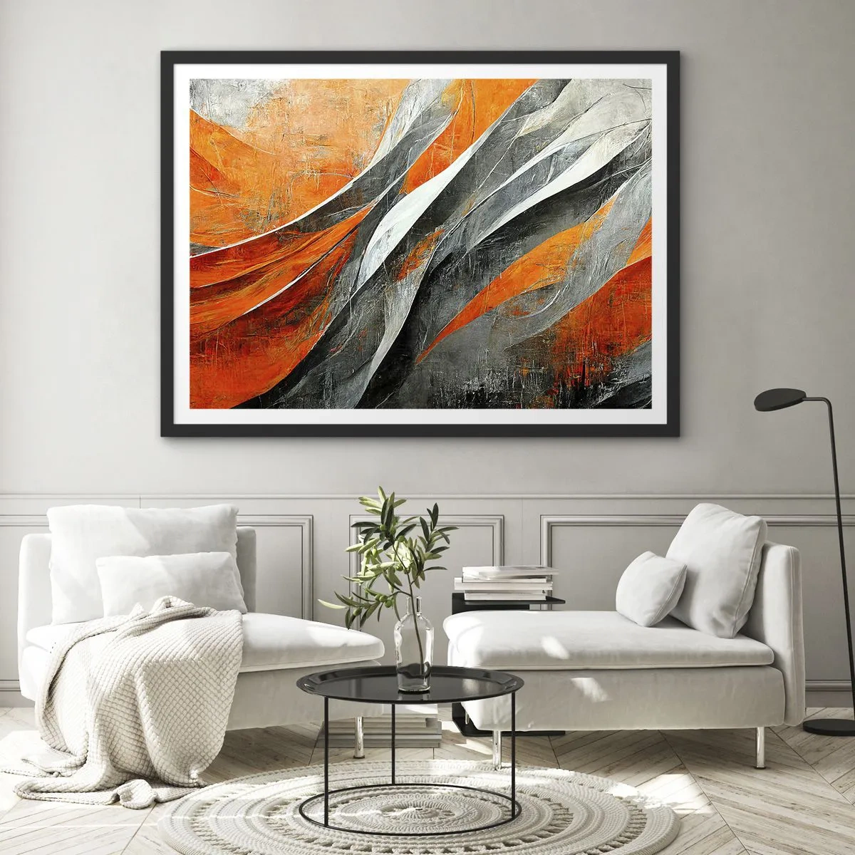 Poster in cornice nera - Caldo e freddo - 40x30 cm