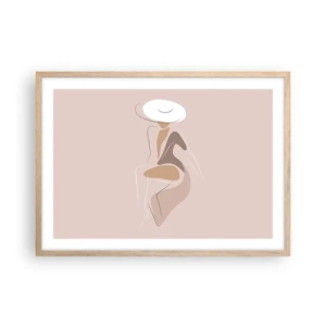 Poster in cornice rovere chiaro - Essere una dama - 70x50 cm