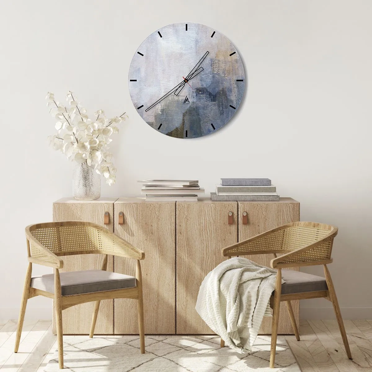 Orologio da parete - Orologio in Vetro - Toni e accordi dei colori - 30x30 cm