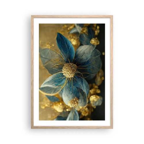 Poster in cornice rovere chiaro - Fiorire d'oro - 50x70 cm