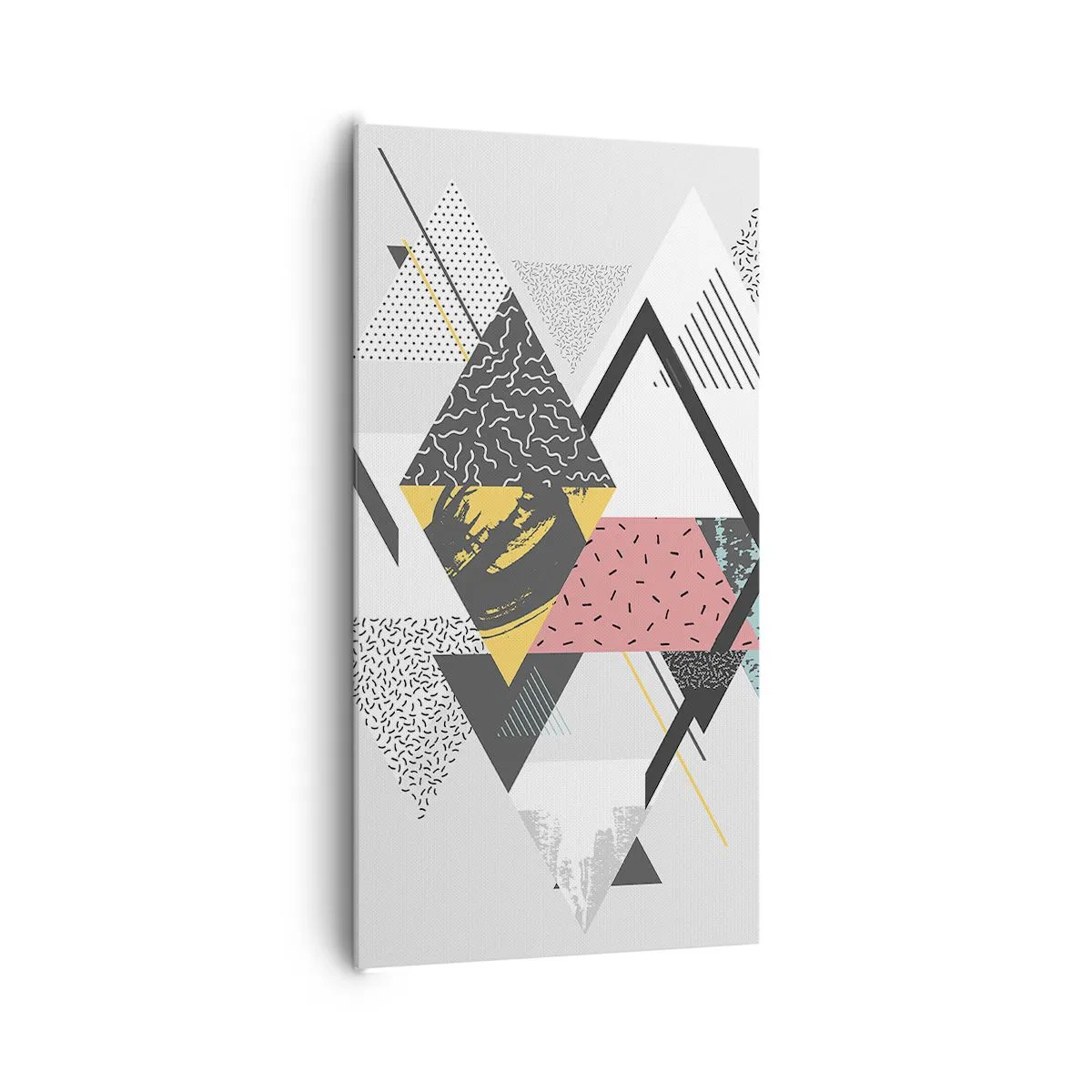 Quadro su tela - Stampe su Tela - Variazione con triangoli e rombi - 65x120 cm