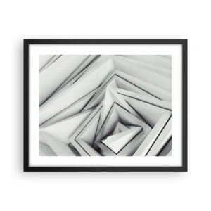 Poster in cornice nera - Germogli spigolosi - 50x40 cm