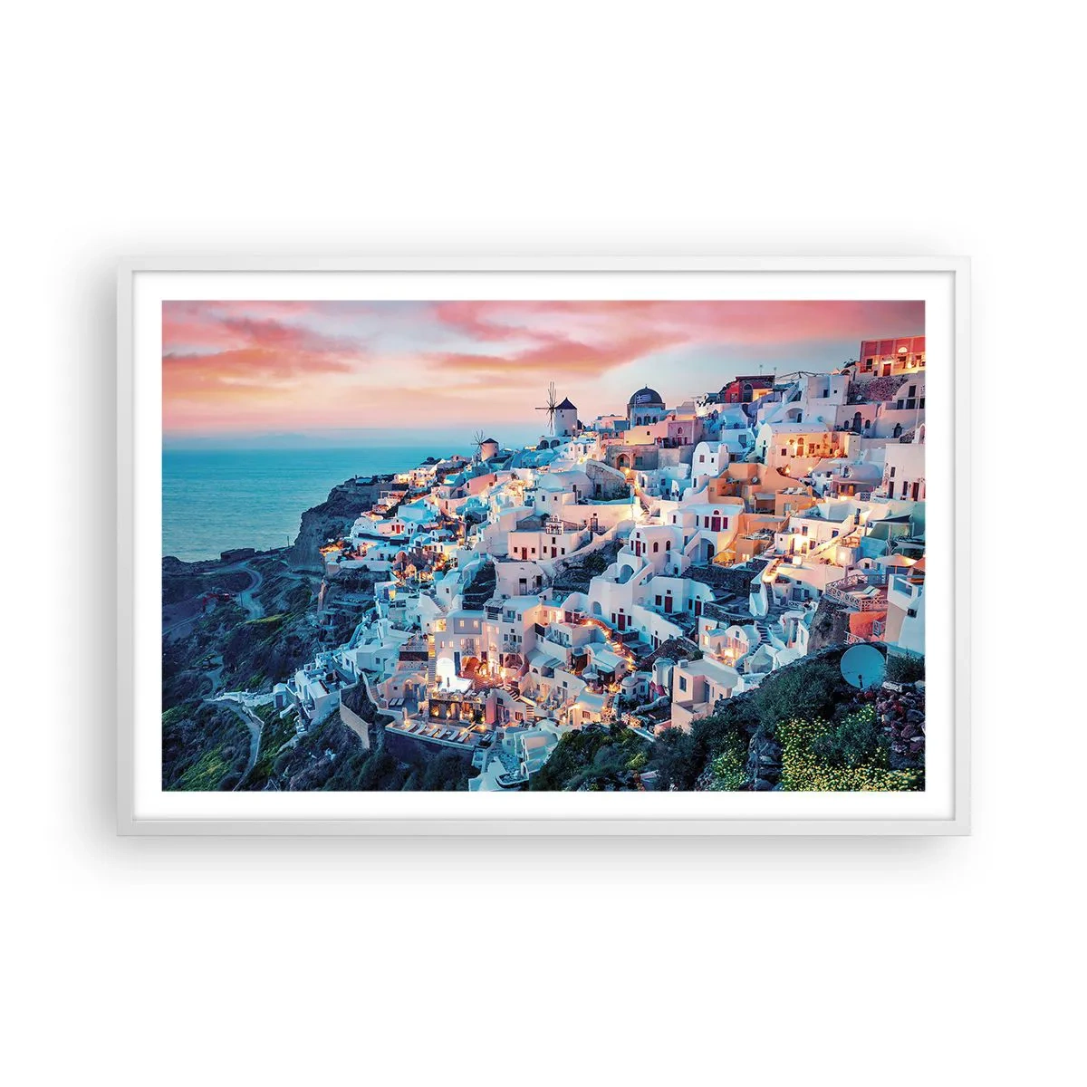 Poster in cornice bianca - La tua grossa vacanza greca - 91x61 cm