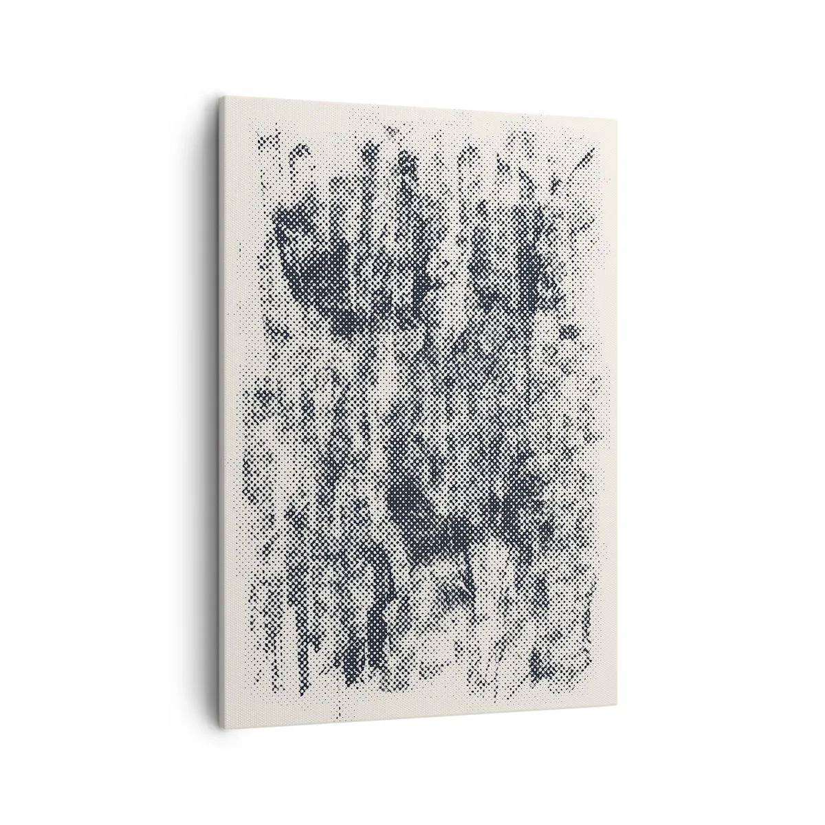 Quadro su tela - Stampe su Tela - Composizione astratta nebbiosa in tonalità di grigio - 50x70cm - Composizione nebbiosa - Decorazione murale moderna per soggiorno e camera da letto ARTTOR