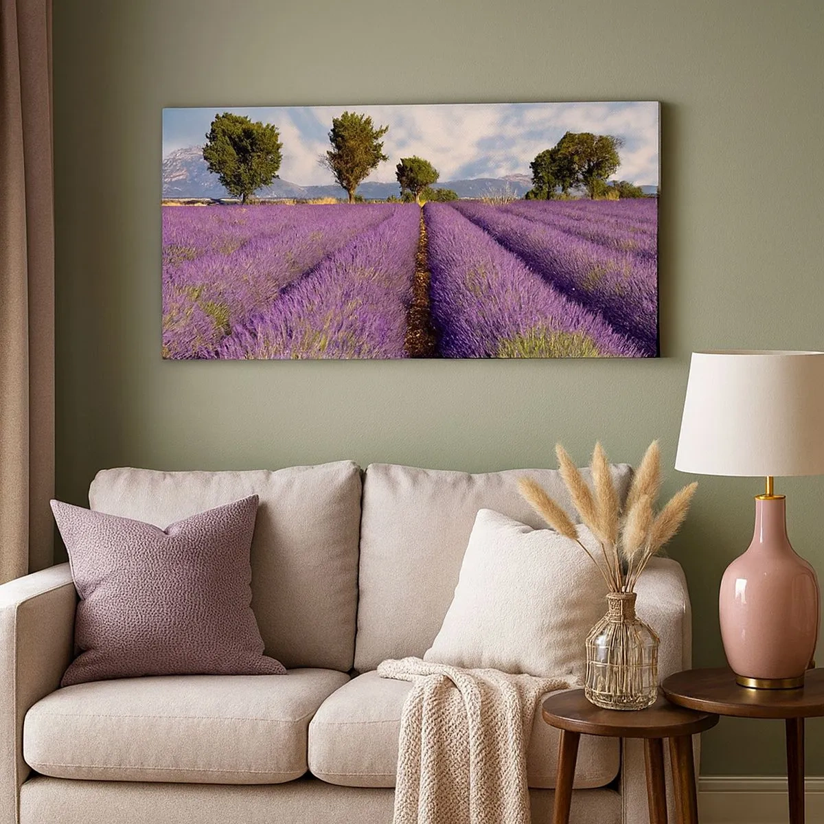 Quadro su tela - Stampe su Tela - Campi di lavanda - 100x40 cm