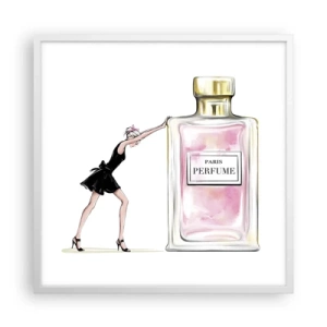 Poster in cornice bianca - L'essenza della femminilità - 60x60 cm