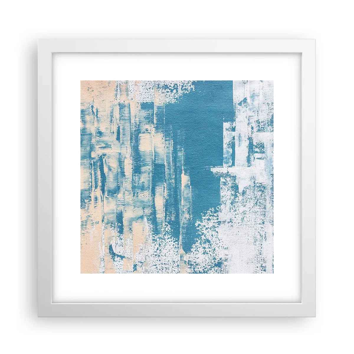 Poster in cornice bianca - Attraverso il ghiaccio - 30x30 cm