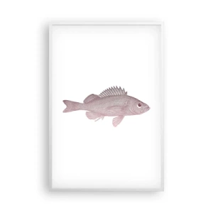 Poster in cornice bianca - Il pesce dagli occhi enormi - 61x91 cm