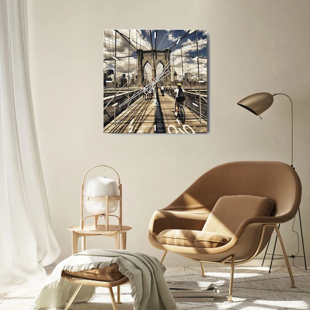 Orologio da parete - Orologio in Vetro - Dritto al cuore della città - 40x40 cm