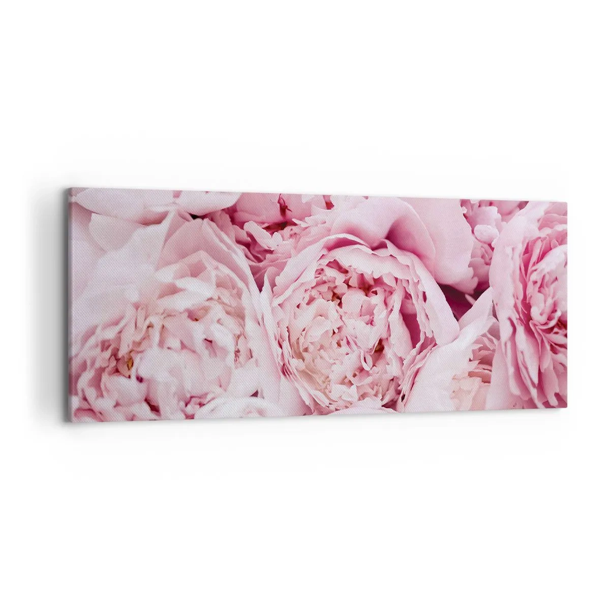 Quadro su tela - Stampe su Tela - Un primo piano di un bouquet di peonie rosa - 120x50cm - Morbide e profumate - Decorazione murale moderna per soggiorno e camera da letto ARTTOR