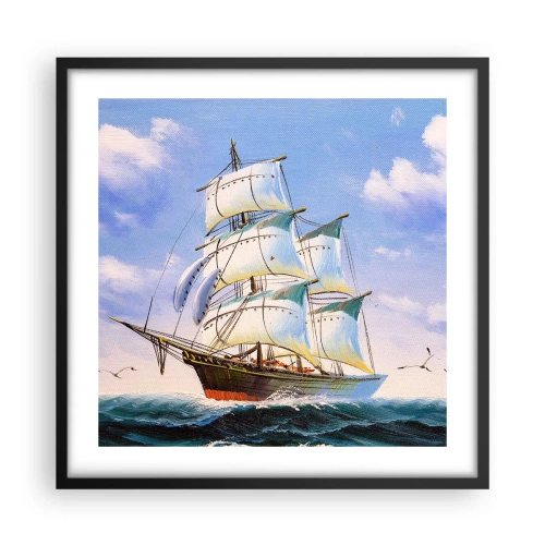 Poster in cornice nera - Con orgoglio nel vento - 50x50 cm