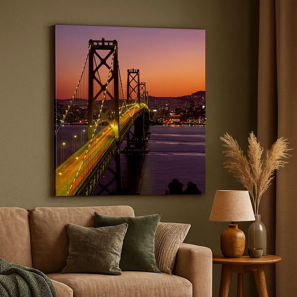 Quadro su tela - Stampe su Tela - Serata in viola - 30x30 cm