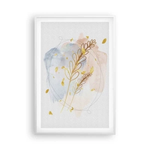Poster in cornice bianca - Soffio d'oro - 61x91 cm