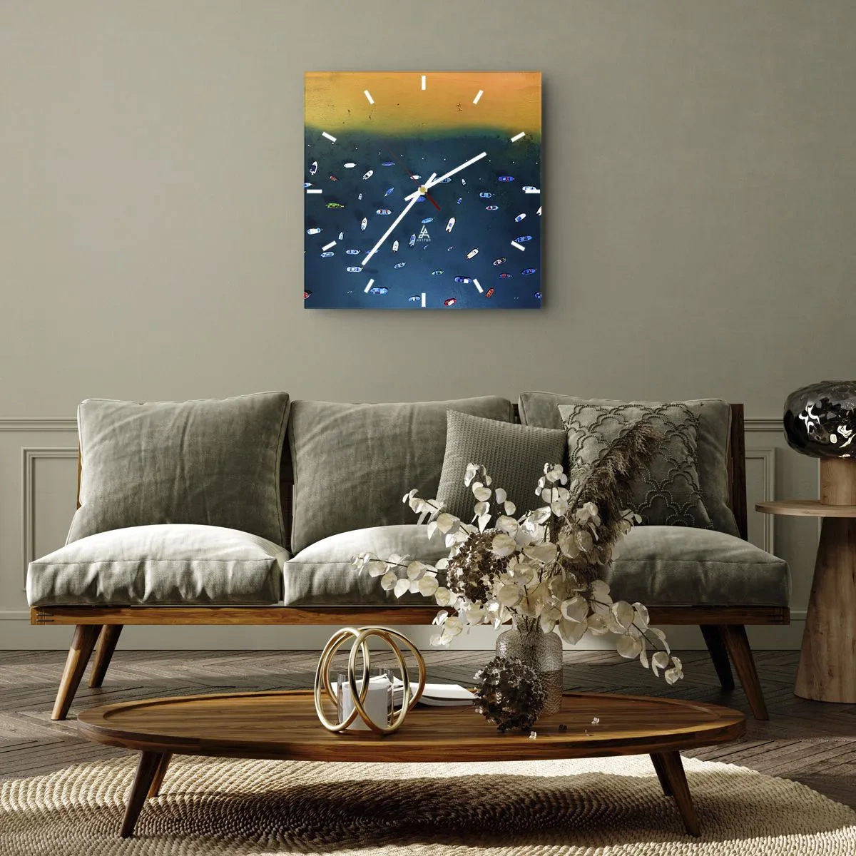 Orologio da parete - Orologio in Vetro - Il gioco delle vacanze - 40x40 cm