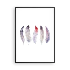 Poster in cornice nera - Delicate come una nebbia multicolore - 70x100 cm