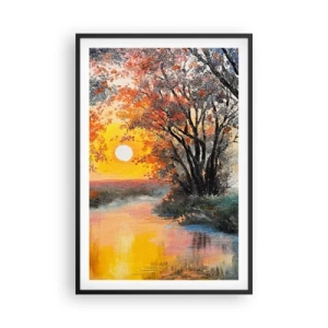 Poster in cornice nera - Atmosfera autunnale - 61x91 cm