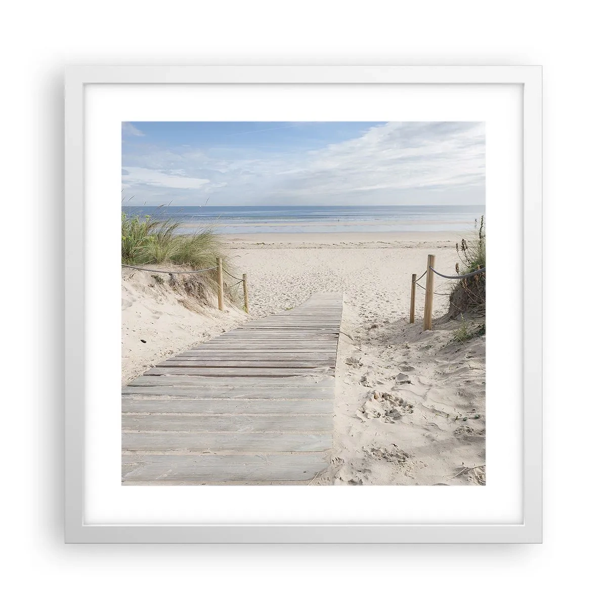 Poster in cornice bianca - Fino all'orizzonte - 40x40 cm