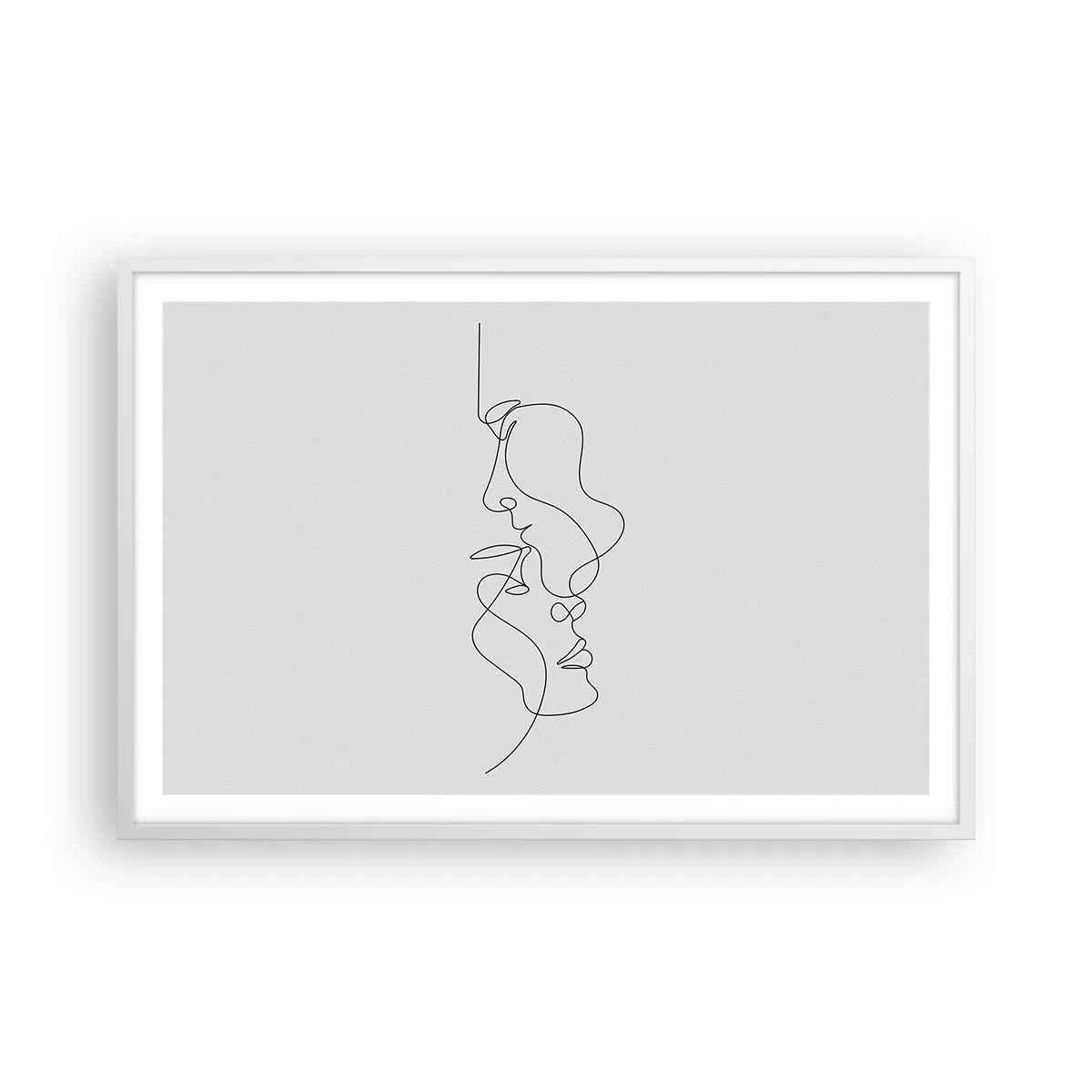 Poster in cornice bianca - Il calore dei desideri malinconici - 91x61 cm