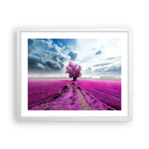 Poster in cornice bianca - Brughiera selvatica - 50x40 cm