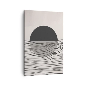 Quadro su tela - Stampe su Tela - Linee astratte e forme geometriche in colori tenui - 80x120cm - Composizione a metà - Decorazione murale moderna per soggiorno e camera da letto ARTTOR