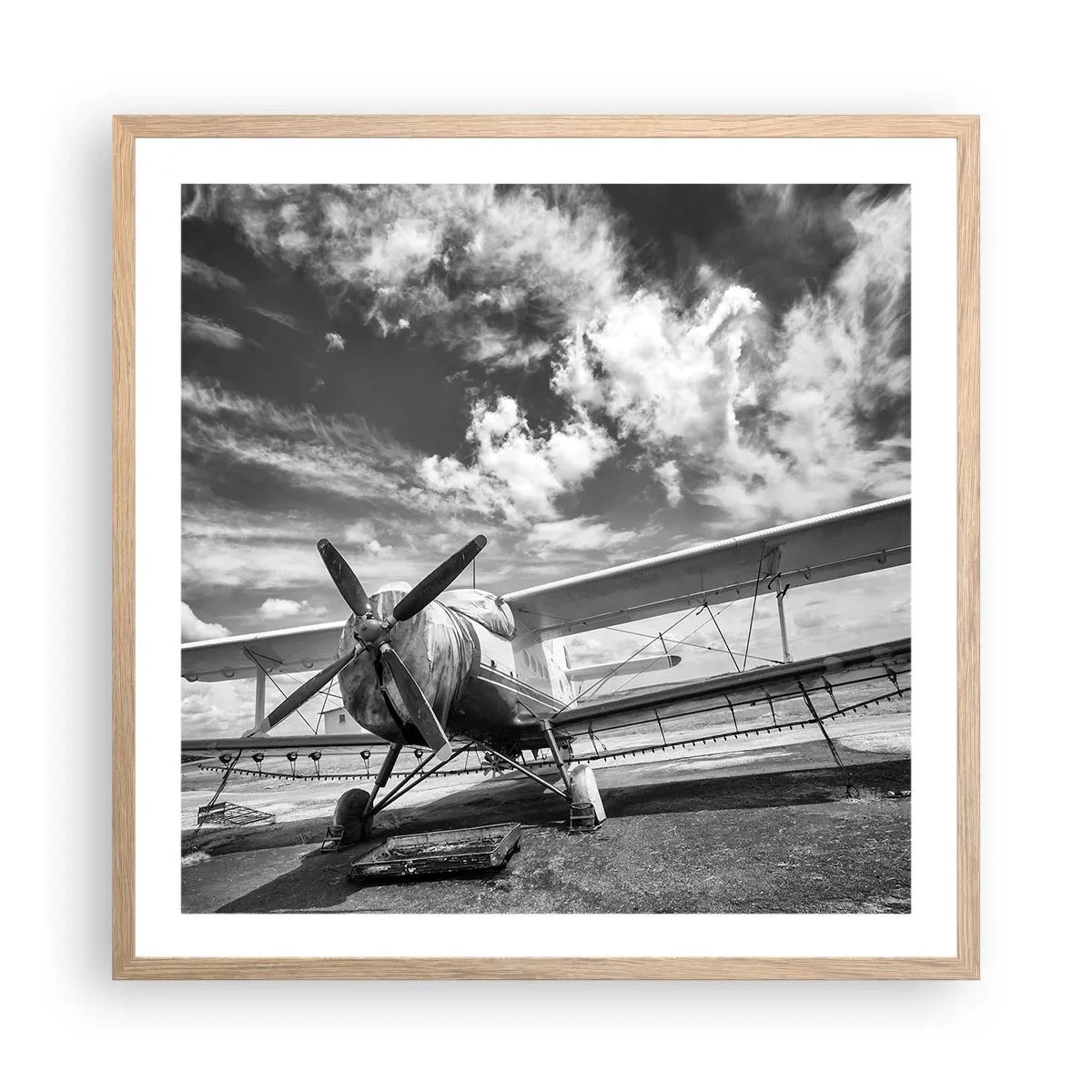 Poster in cornice rovere chiaro - Non vedo l'ora! - 60x60 cm