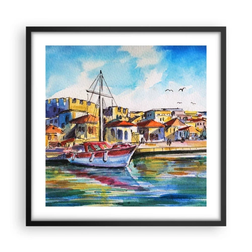 Poster in cornice nera - Un colorato pomeriggio - 50x50 cm