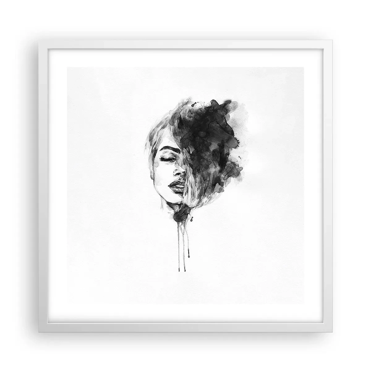 Poster in cornice bianca - Cosa sogna la ragazza - 50x50 cm