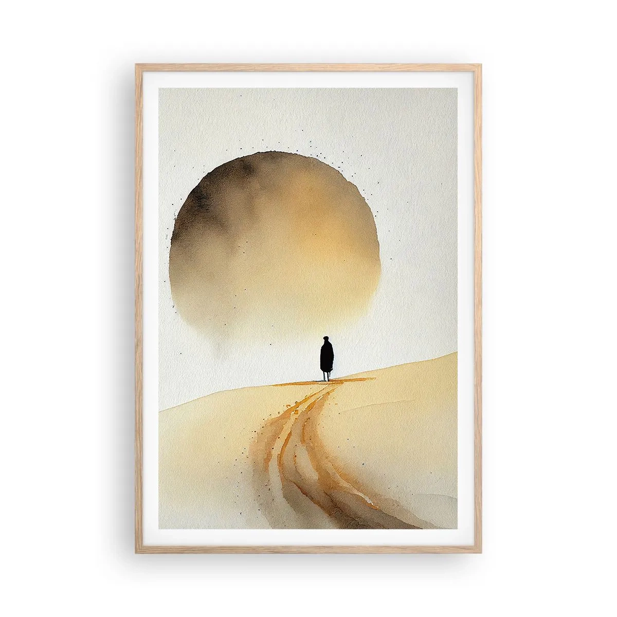 Poster in cornice rovere chiaro - Ed è nostalgia - 70x100 cm