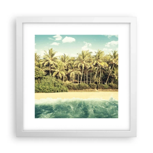 Poster in cornice bianca - Forse qui? - 30x30 cm