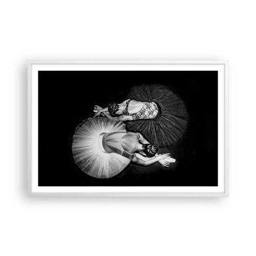Poster in cornice bianca - Yin e yang - equilibrio ideale - 91x61 cm
