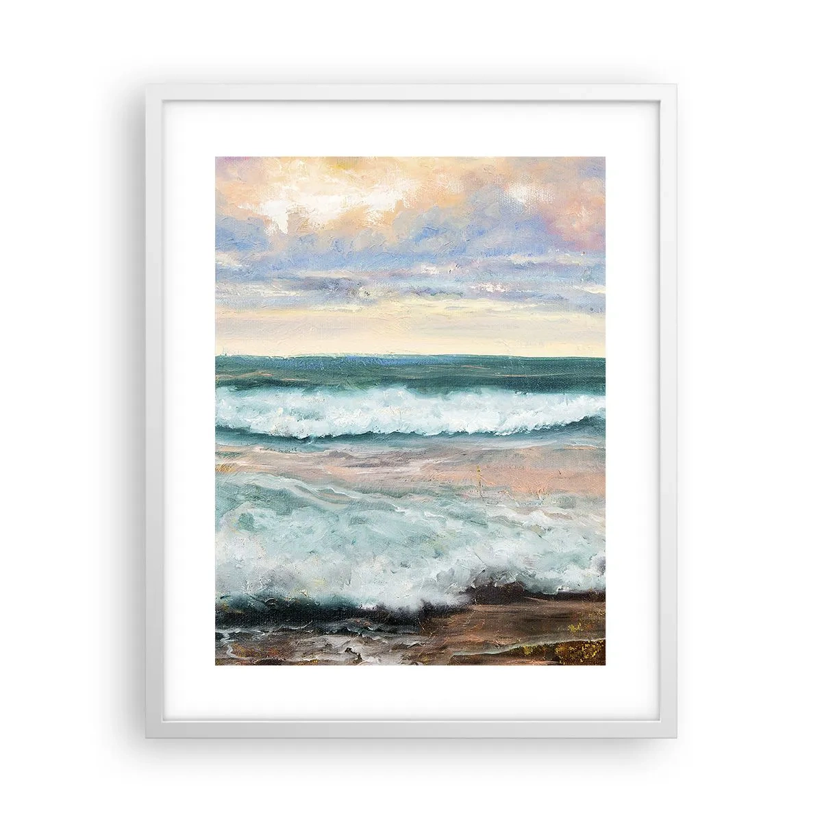 Poster in cornice bianca - Dove l'anima si calma - 40x50 cm
